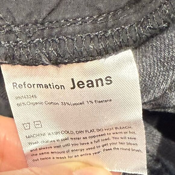 Reformation Serena High Skinny Jeans in Erie Black Wash 24 - Picture 12 of 16